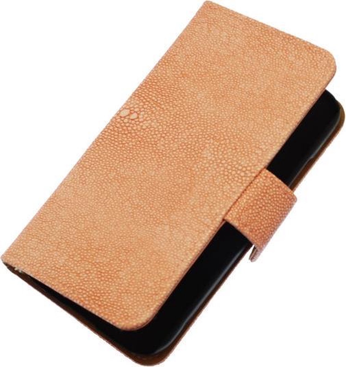 Licht Roze Ribbel booktype wallet cover hoesje voor Samsung Galaxy S7 Edge