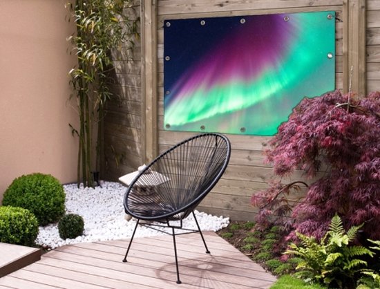 Fraai affiche de jardin Northern Lights 60x40 cm - petit - Toile de jardin / Toile d'extérieur / Peintures pour l'extérieur (décoration de jardin)
