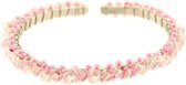 Behave® Klem armband met roze kraaltjes 20 cm