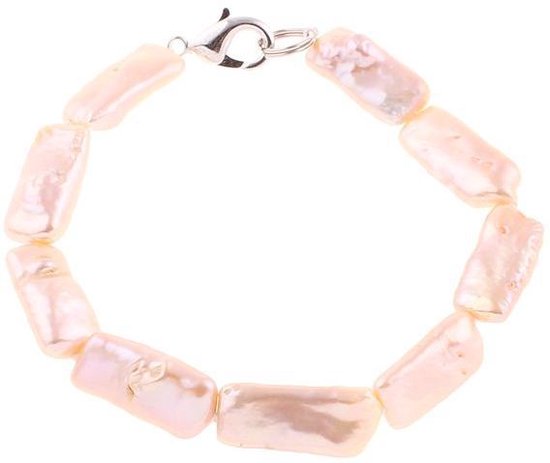 Bracelet de perles d'eau douce Pearl Rectangle Peach