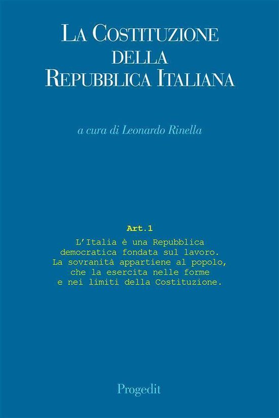 La Costituzione della Repubblica italiana - cover