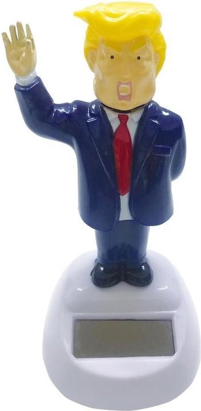 Figurine solaire du tableau de bord Donald Trump agitant