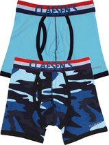Claesen's Jongens Boxershorts 2-PACK - Lichtblauw - Maat 140/146