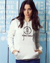 Frisbee kleding: Hoodie "Disc Golf" Wit XL