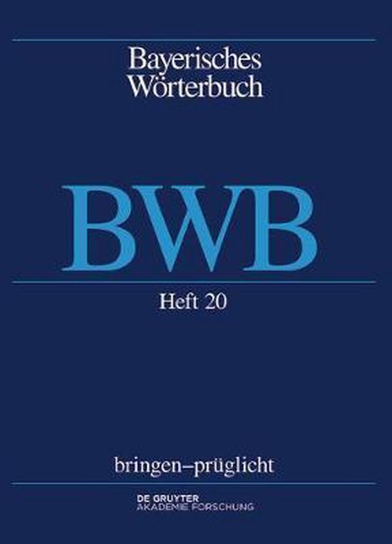 Bwb Bayerisches Worterbuch - cover