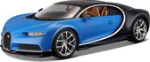 Modelauto Bugatti Chiron 1:24 blauw