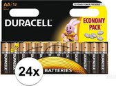 24x Duracell AA batterijen alkaline - Voordeelpak