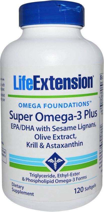 Life Extension Super Omega met Krill \u0026 Astaxanthine - 120 gelcapsules -  Visolie - | bol.com
