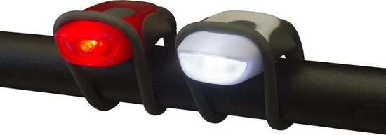 2 x set Led Fietslichten rood-wit inclusief batterijen