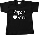 Shirtje Vaderdag | Babyshirt Papa's mini | Vaderdag cadeau | Korte mouwen
