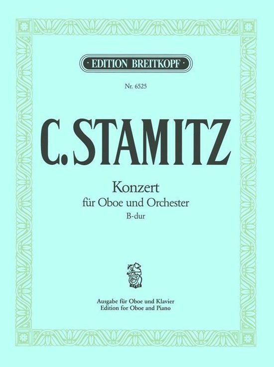 Oboe Concerto in Bb Major Oboe & Orchest, Stamitz, Carl 9790004167649