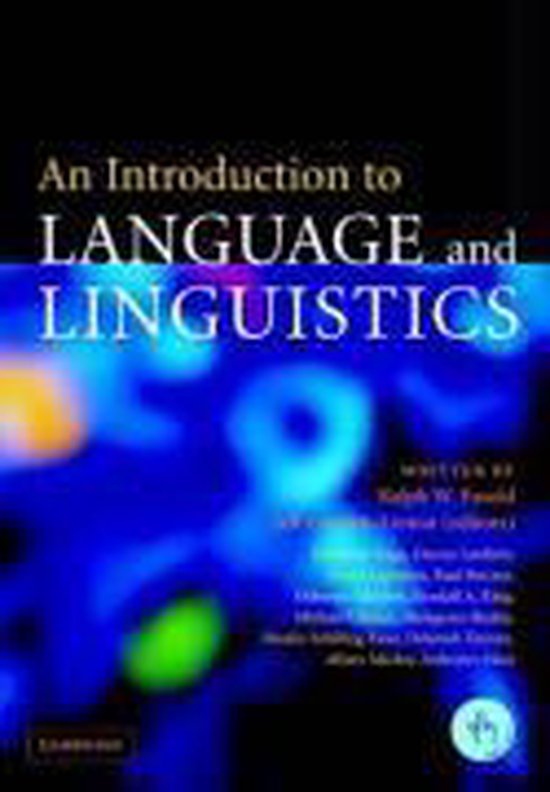An Introduction to Language and Linguistics | 9780521612357 | Ralph W. Fasold | Boeken | bol