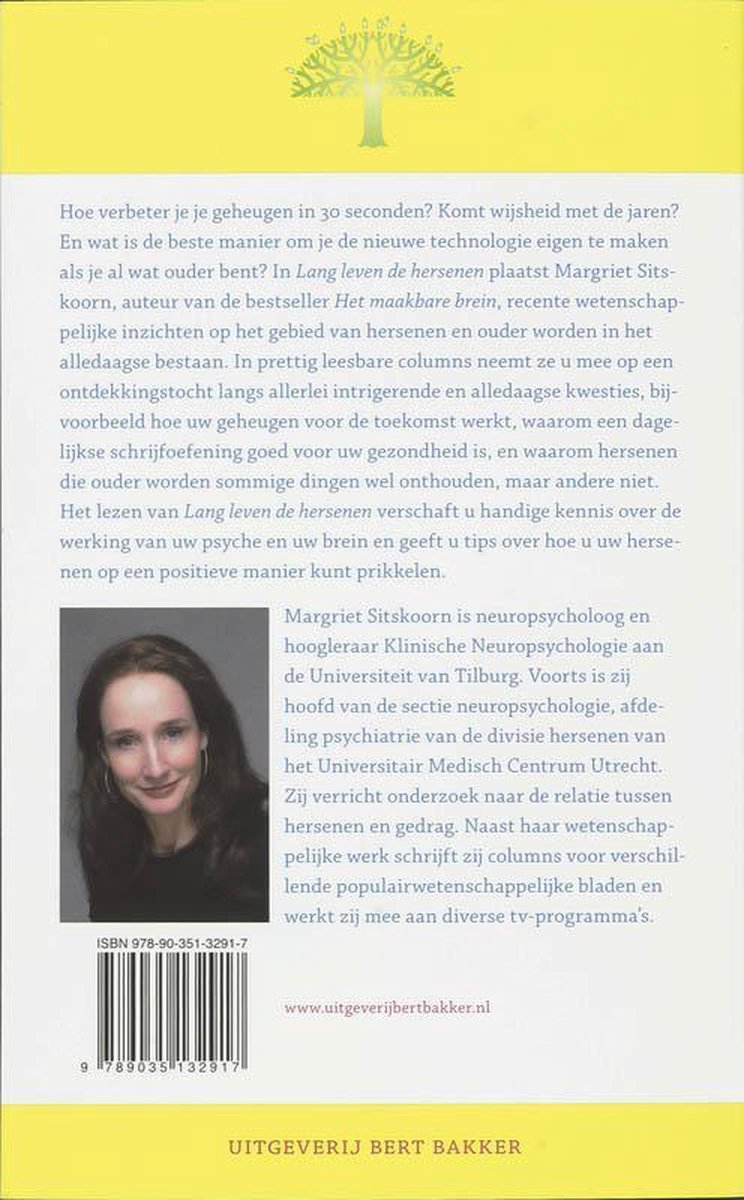 Lang Leven De Hersenen - back cover