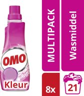 Omo Kleur Vloeibaar Wasmiddel - 8 x 21 wasbeurten - Voordeelverpakking