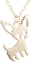 24/7 Jewelry Collection Chihuahua Ketting - Hond - Hondje - Goudkleurig
