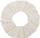30 velletjes 3d nagelstickers / nail art / zilver goud