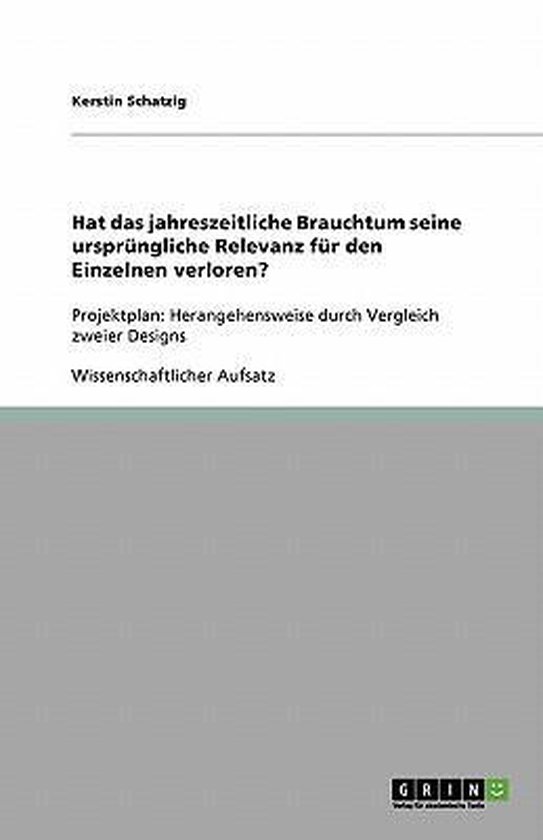 Hat das jahreszeitliche Brauchtum seine ursprüngliche Relev ... - cover