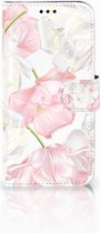 Geschikt voor Samsung Galaxy J5 2017 Wallet Book Case Hoesje Design Lovely Flowers