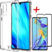 Huawei P30 Hoesje + Screenprotector Full Screen - Transparant Shockproof Case - iCall