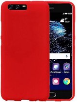 Sand Look TPU Backcover Case Hoesje voor Huawei P10 Rood
