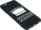 King hoesje siliconen zwart Geschikt voor iPhone 6(S) Plus