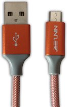 Ninzer Micro USB data kabel / oplaadkabel 2 meter Universeel | Oranje