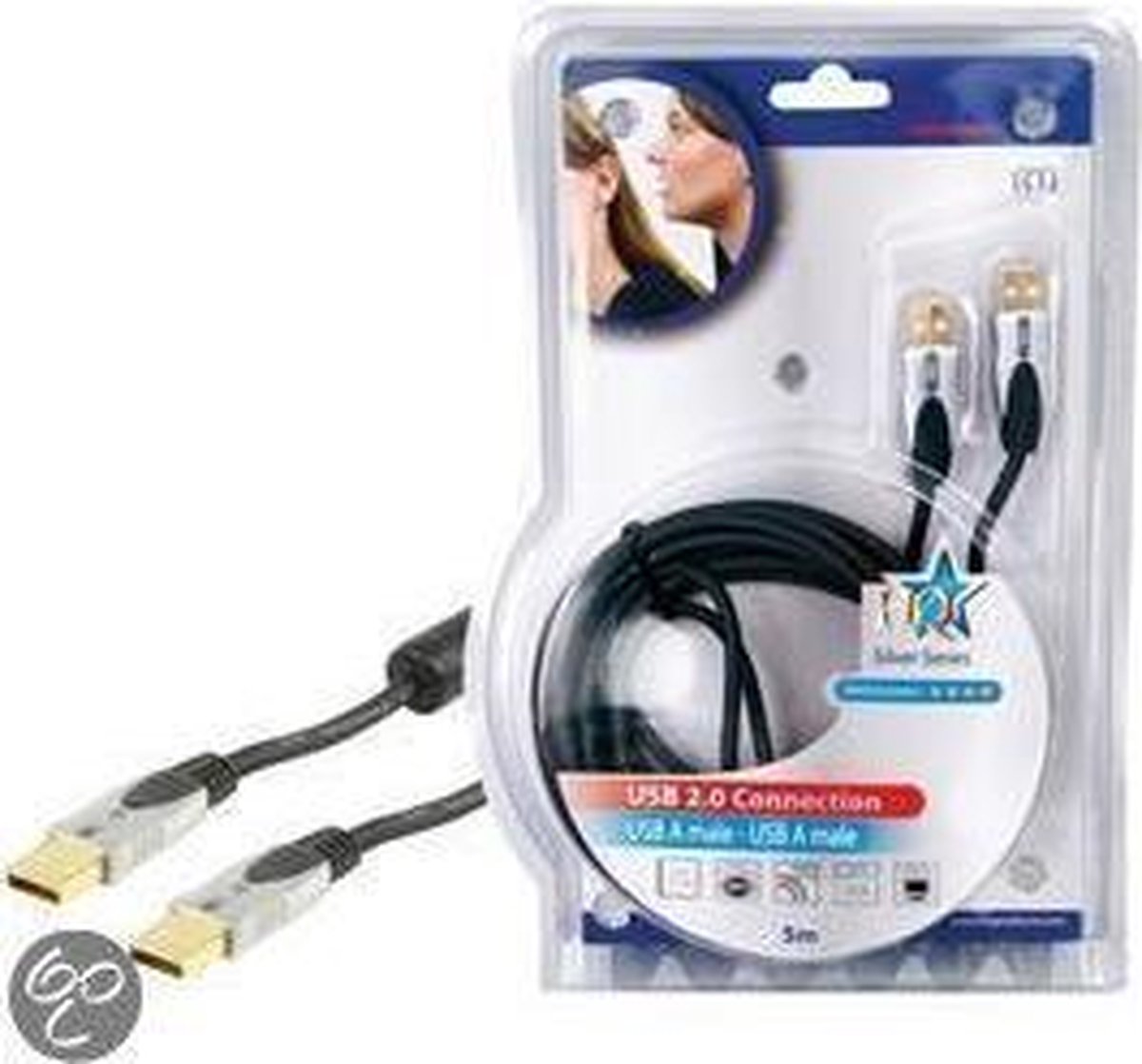 HQ USB-kabels Hoge kwaliteit USB 2.0 aansluitkabel 1,80 m
