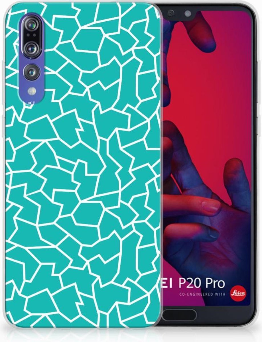 Huawei P20 Pro Hoesje maken Cracks Blue