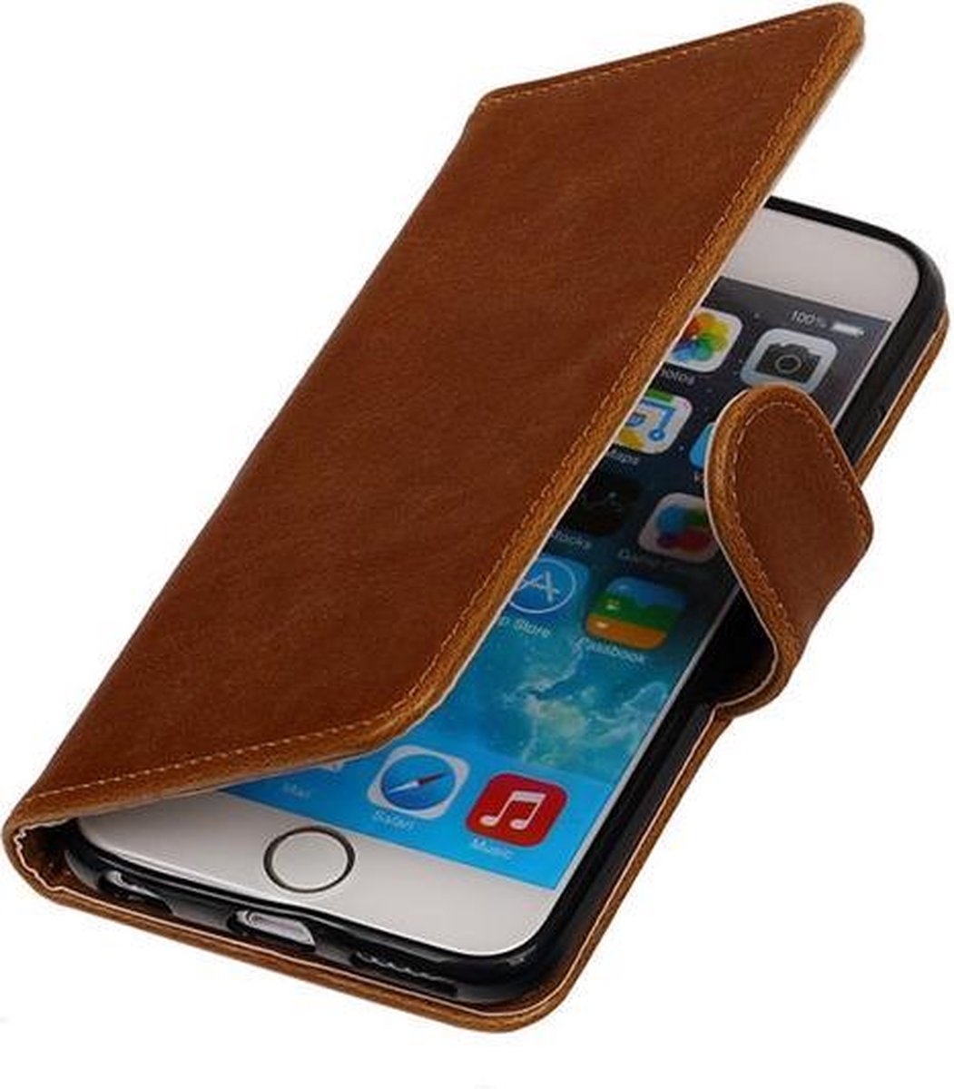 Bestcases Portemonnee Telefoonhoesje iPhone 6 Plus - iPhone 6s Plus - Bruin