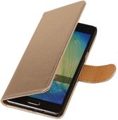 Goud pu leder booktype wallet cover hoesje voor de LG G3 s G3 Mini