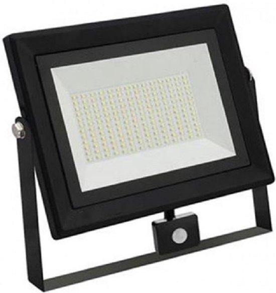 Led Bouwlamp - Schijnwerper - met sensor - 100w - 8000 Lumen - 6400K - Koud Wit