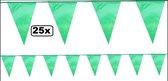 25x Vlaggenlijn groen 10 meter - Vlaglijn thema feest verjaardag festival thema party vlag lijn