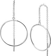 The Jewelry Collection Doortrekoorbellen - Zilver Gerhodineerd