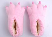 Roze poot pantoffels - Leuke Roze sloffen passen perfect bij jouw Onesie - One sieze fits most