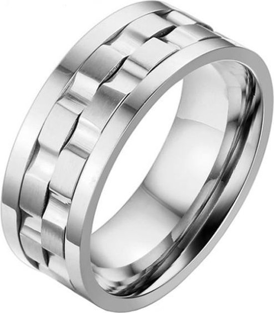 Mendes Jewelry heren ring Edelstaal Tandwiel-17mm