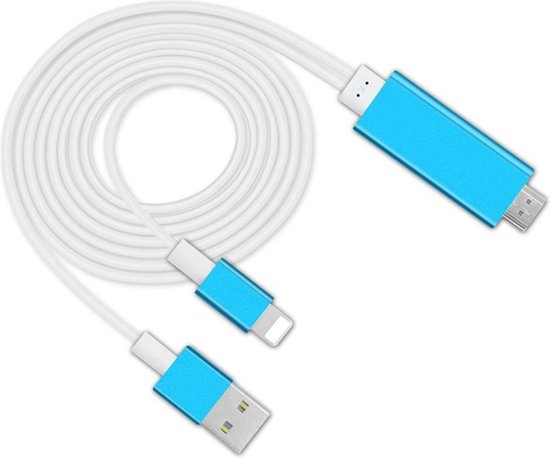 8 pin Lightning naar HDMI kabel - TV Adapter - voor Ipad / ipod en IPhone 5  tot X -... | bol.com