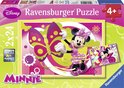 Ravensburger Disney Minnie Mouse. Een dag met Minnie- Twee puzzels van 24 stukjes - kinderpuzzel