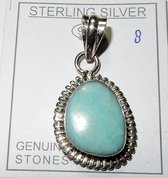 larimar zilveren hanger