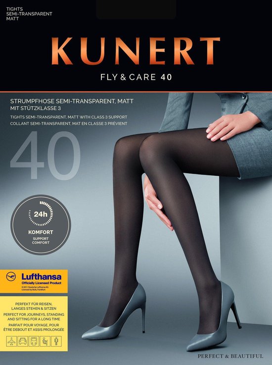 Kunert Fly & Care 40 Panty - Zwart - Maat 36-38