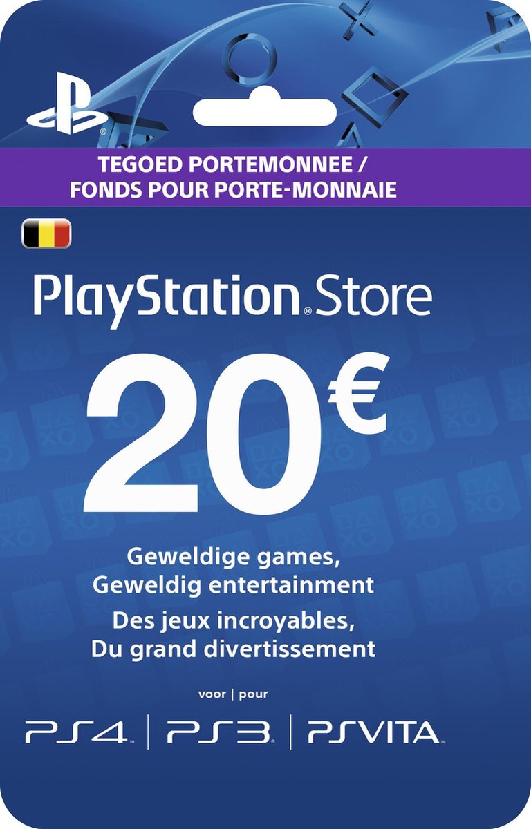PlayStation Network Voucher Card 20,- Belgie PS3 PS Vita + PSN bol.com
