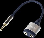 Logilink Audio Adapter 3,5mm Audio splitter - Sluit eenvoudig 2 headsets aan
