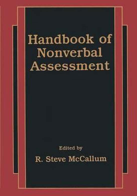Handbook of nonverbal assessment 9780306477157 james steve harvey