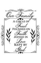 Our Family a Circle of Trust Founded on Faith Joined in Love Kept by God