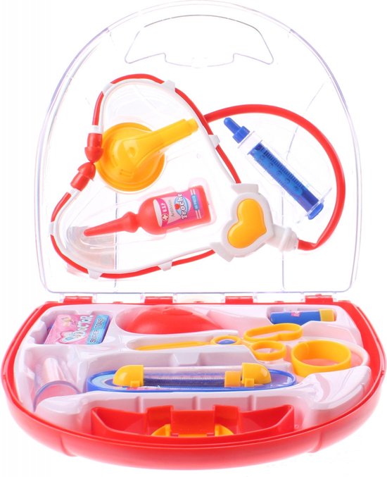 Jonotoys Dokterskoffer Toys Doctor 22 Cm Rood 9-delig | bol.com