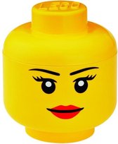 LEGO Head S Girl Opbergbox - Kunststof - Geel
