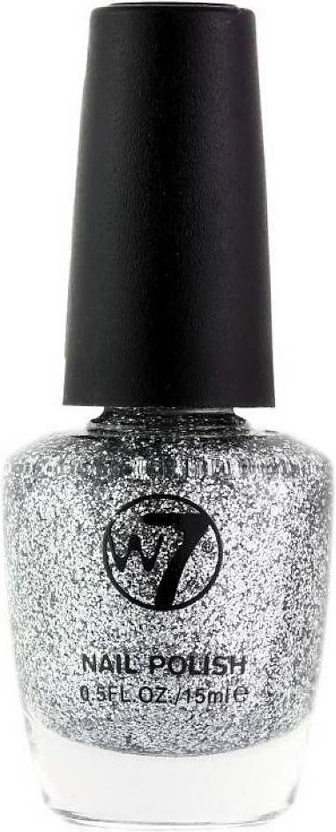 Goedkoopste W7 Nagellak - nr. 5 Silver Dazzle 15 ml