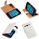 PU Leder Wit Samsung Galaxy Core Plus Book/Wallet Case/Cover Hoesje