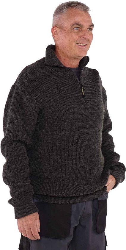 STØRVIK Pull de skipper Acrylique / Laine Homme Gris - Taille L - BRISBANE