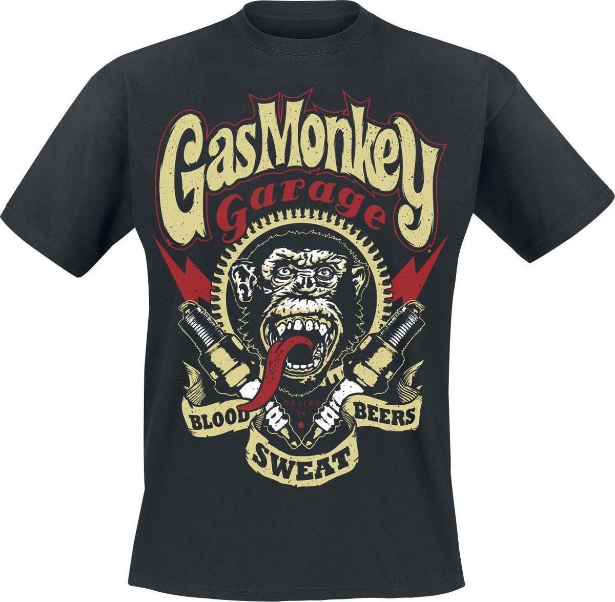 Gas Monkey Blood Sweat And Bears Red Heren T-shirt 2XL