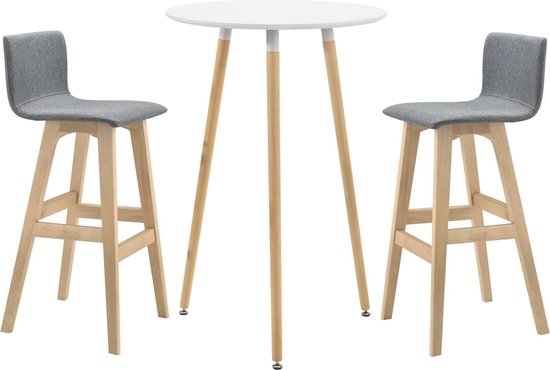 en.casa]® Elegante ronde bartafel - Retro-design met 2x barkruk set |  bol.com